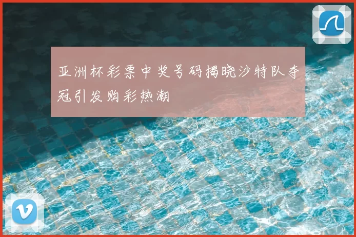 亚洲杯彩票中奖号码揭晓沙特队夺冠引发购彩热潮